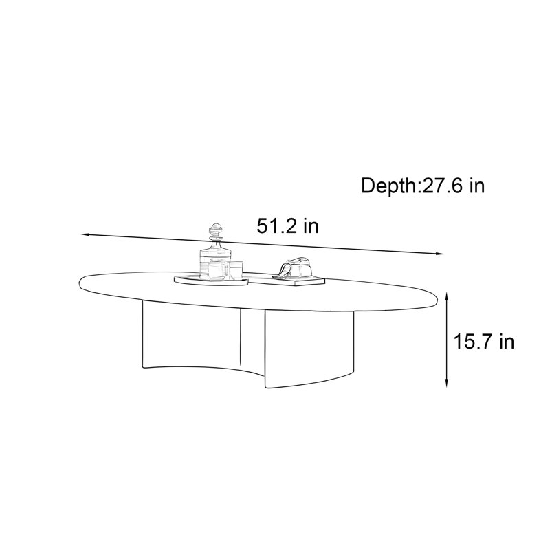 Sigler, 15.7" H x 51.2" W x 27.6" D, White; Black