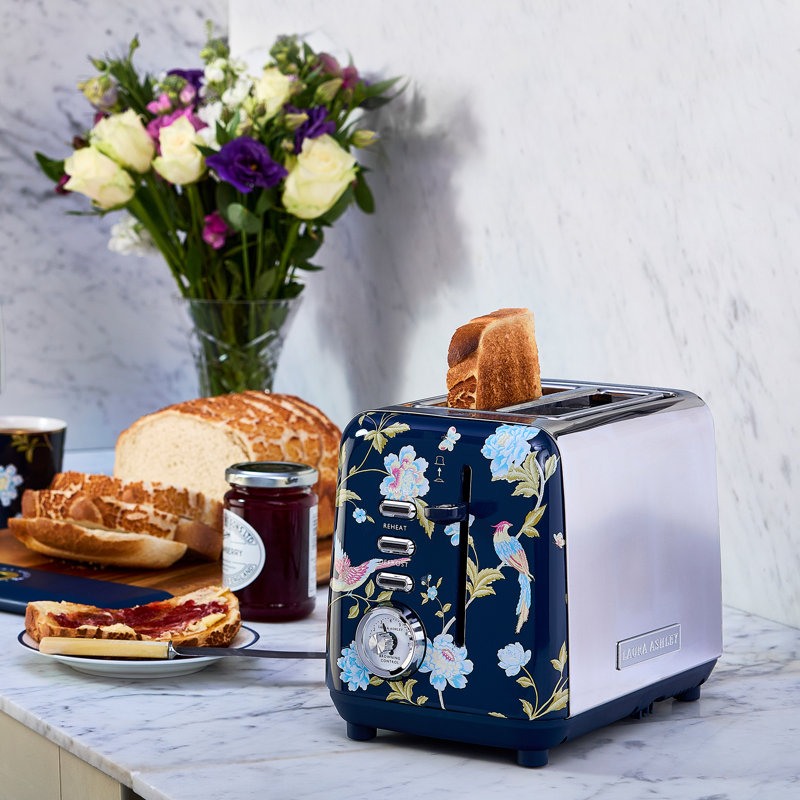 VQ Laura Ashley 2-Slice Toaster, Elveden Navy