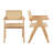 Alaynnah Retro Wood Rattan Back Handmade Armchair-827312753