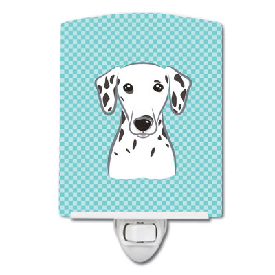 Checkerboard Wirehaired Dachshund Ceramic Night Light