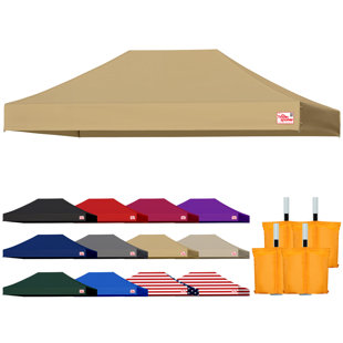 Housse de remplacement pour auvent Tradesparker 10 x 15 - Paquet de 4 sacs de poids lourds pour tentes d'extérieur, abris de jardin et autres événements