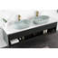 Lavabo vasque de salle de bain ovale 24 po x 14 po - Installation au-dessus du comptoir, ABS bleu, hygiénique, avec résistance aux égratignures, à la décoloration, aux chocs, au drainage efficace et au débit d'eau rapide