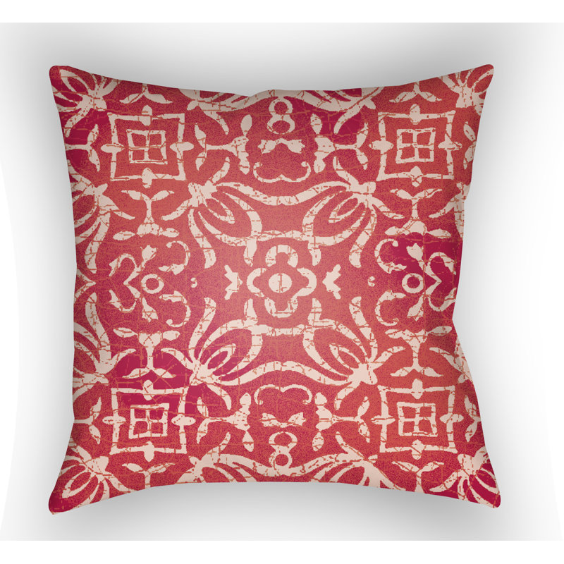 Yindi Outdoor Throw Pillow, Red, 22" H  x 22" W x 5" D
