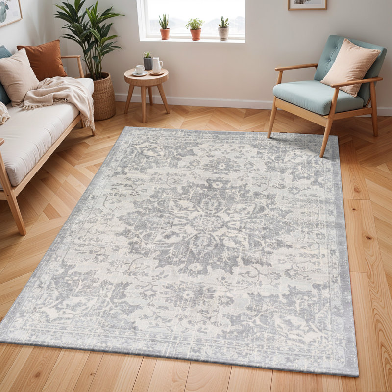 Caelan Grey/Ivory Area Rug, Rectangle 160 x 220 cm