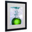 « apple splash ii », reproduction de peinture encadrée en vert-31383555-31383556