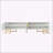 TV Stand with Metal Legs and Gold Handles for TVs Up to 80''-1674844965
