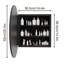 Armoire ronde pour miroir de salle de bain | Armoire de rangement murale à une porte | Cadre en fer noir mat | Tablettes réglables | Prêt à assembler | 20,5 po de diamètre x 4,9 po de profondeur