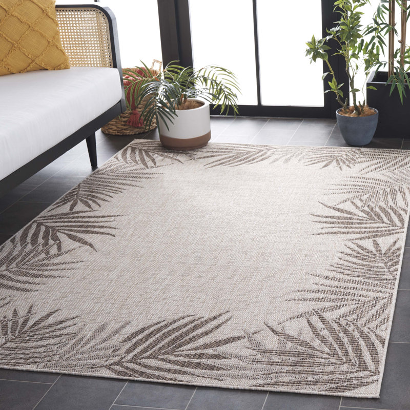 Alcinda Performance Performance Floral Indoor/Outdoor Area Rug, Rectangle 5'3" x 7'6"