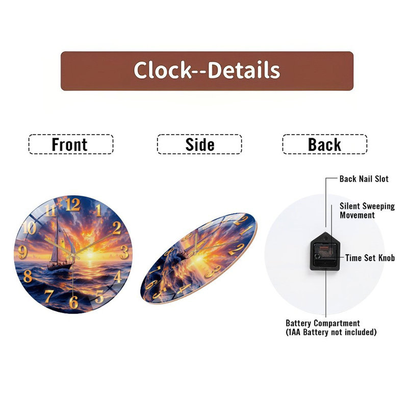 Horloge murale Sunset