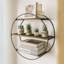 Buecker Wooden Round 2 Tier Floating Shelf Wall Mounted Display Rack