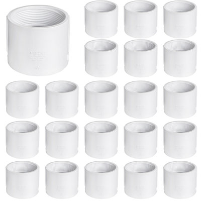 1-1/2 in. White PVC DWV Female Adapter, Threaded FPT x Hub Drain, Waste & Vent Fitting (100-Pack)