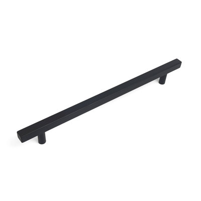Heritage Designs Quad Bar Pull - 8-13/16" Center to Center Cabinet Pull Matte Black - Contemporary Hardware for Drawers & Cabinets