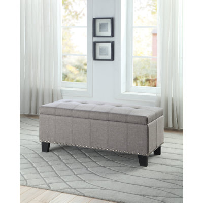 Janyce Polyester Blend Upholstered Storage Bench