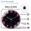 Horloge murale effet verre néon