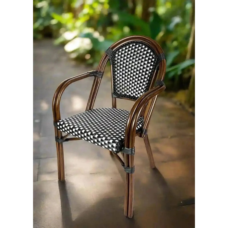 Chaise de patio Arms par Chivari, Noir / blanc