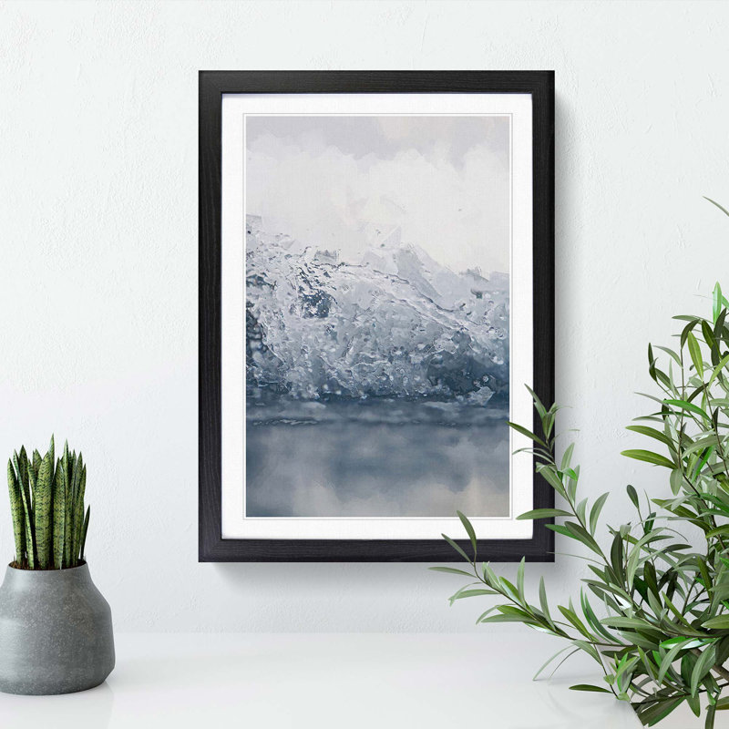 Splash in Abstract - Framed Print, 87cm H x 62cm W x 2cm D, Black Framed