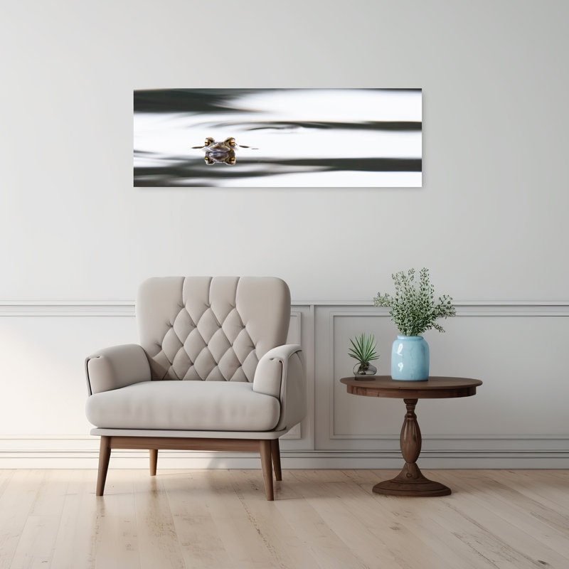 Art mural minimaliste grenouille sereine, H 12 po x l 36 po