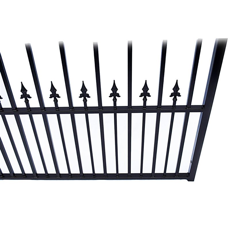 Steel Single Swing Driveway Gate - ST. LOUIS Style, 72" H x 192" W x 1.58" D