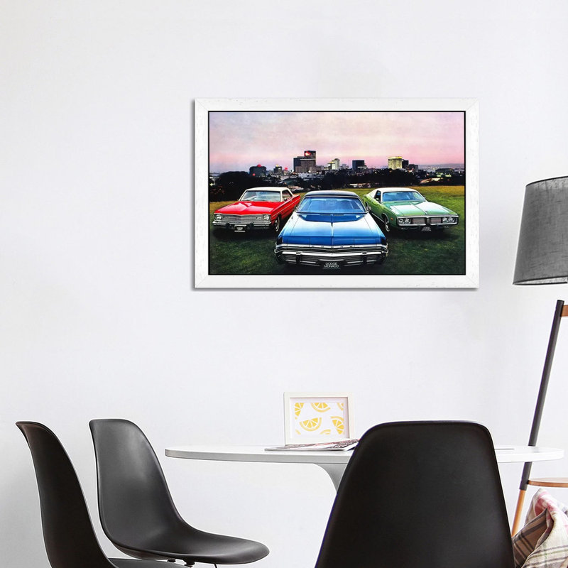 Dodge MonacoCharger, Dart - Print on Canvas, 66.04 cm H x 45.72 cm W, White Floater Framed