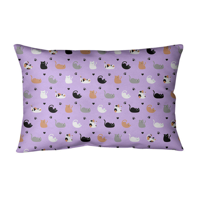 Katelyn Elizabeth Animal Print Reversible Throw Pillow, Purple/Gray/Black, No Fill