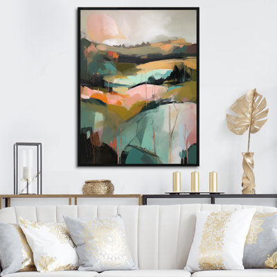 Green And Pink Transcending Reality - Abstract Painting Wall Decor