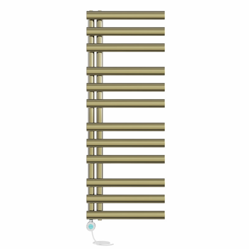 Neida Designer Towel Rail Heated Towel Rails, Brushed Brass