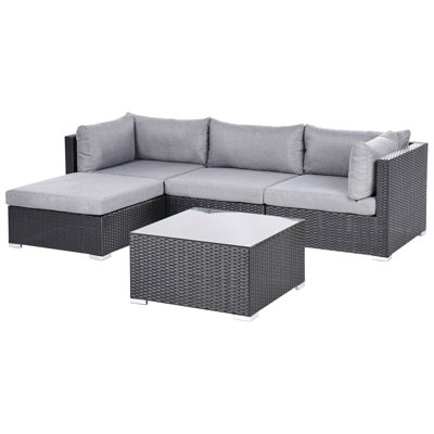 SANO Wicker 4 - Person Garden Lounge Set with Cushions
