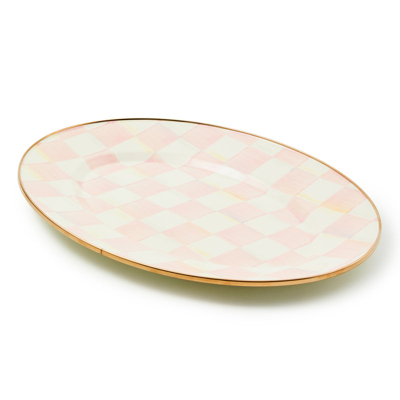 Rosy Check Medium Oval Platter, 11" H x 15.75" W x 1" D