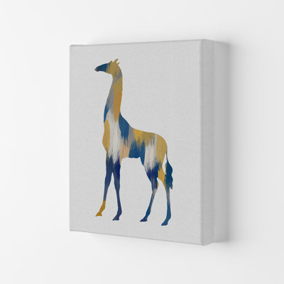 Giraffe Blue & Yellow - Print