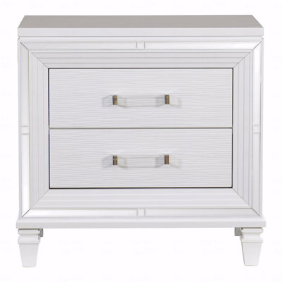 Table de chevet 1Pc avec 2 tiroirs de bar en acrylique et mobilier de chambre à coucher élégant
