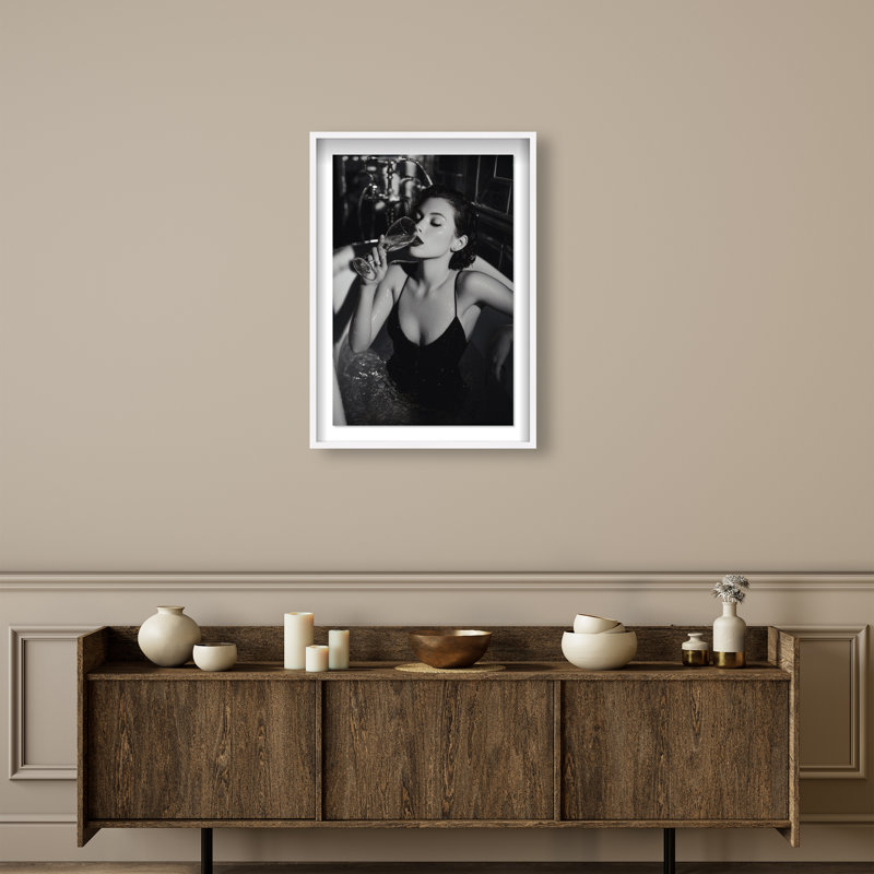 Darkened Glow Print by Oliver Gal, 46.5"H x 31.5"W, White Shadowbox