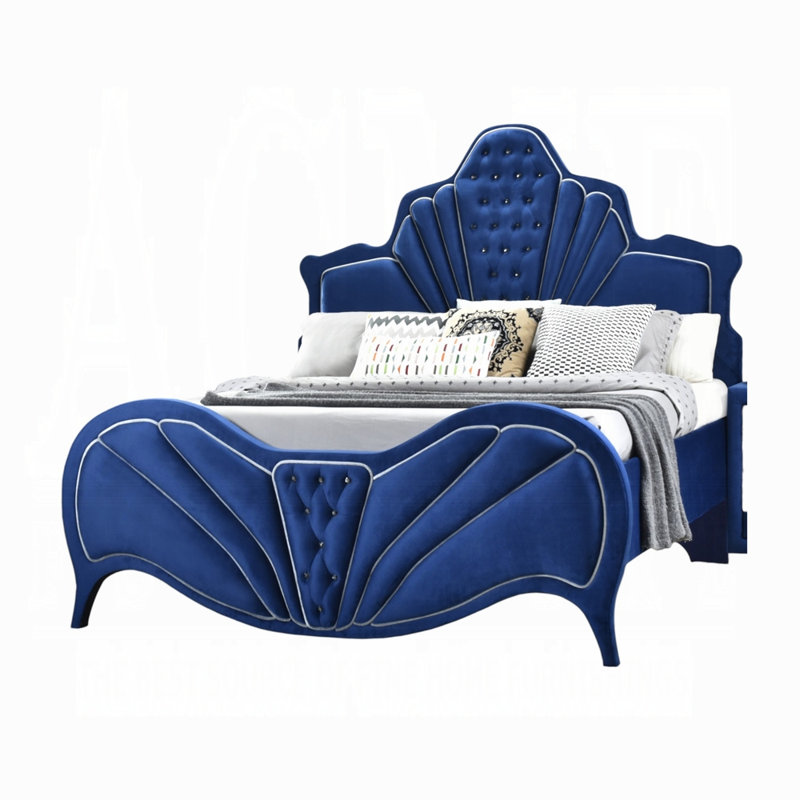 Grand lit Dante, Bleu foncé, Grand