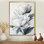 Minimalisme ombragé pivoines fleurs II - pivoines, art mural pour le salon