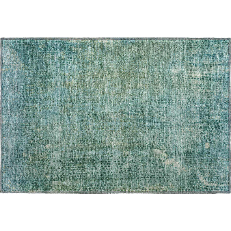 Premium Machine Washable Mayfield Abstract Rug, 1'8" x 2'6", Teal