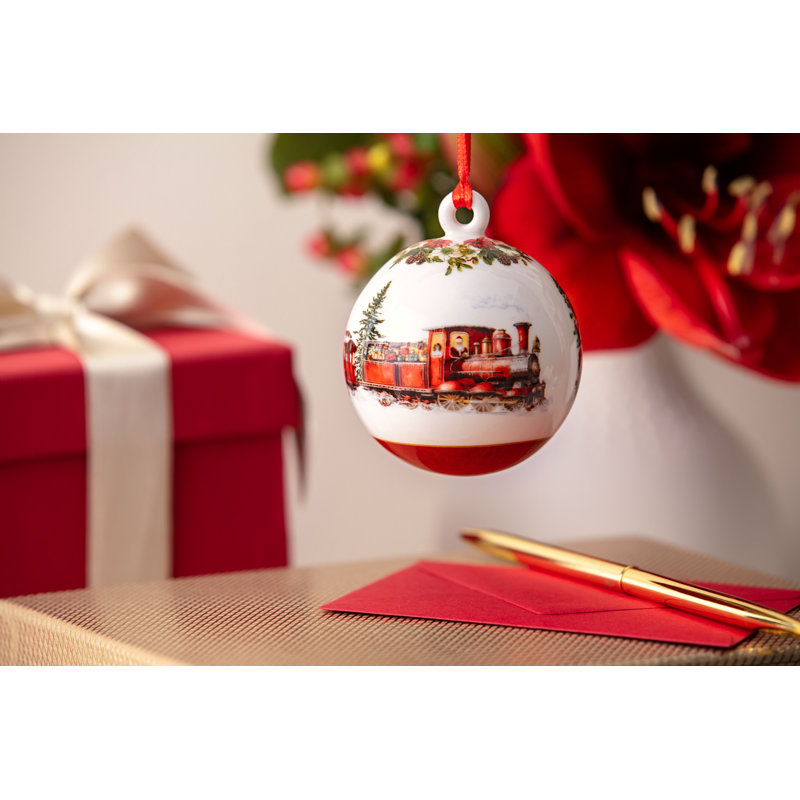 Villeroy & Boch Annual Christmas Edition Ball Ornament, Premium Porcelain, Limited Edition, Dated 2025 Ball Shaped Christmas Ornament