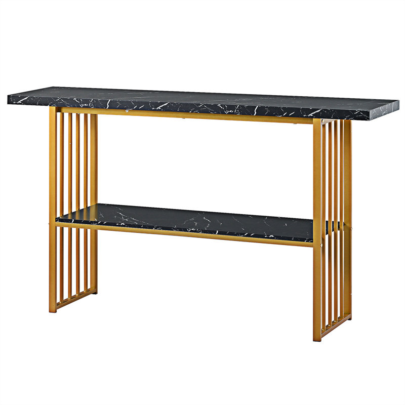 Console Malesha 63, Noir, Doré / noir