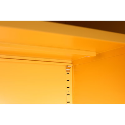 A multi-functional metal storage cabinet with a height of 39.96 inches