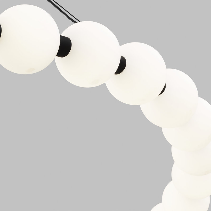 Orbet 1 - Light LED Chandelier, Nightshade Black, 2.8" H x 42" W x 42" D