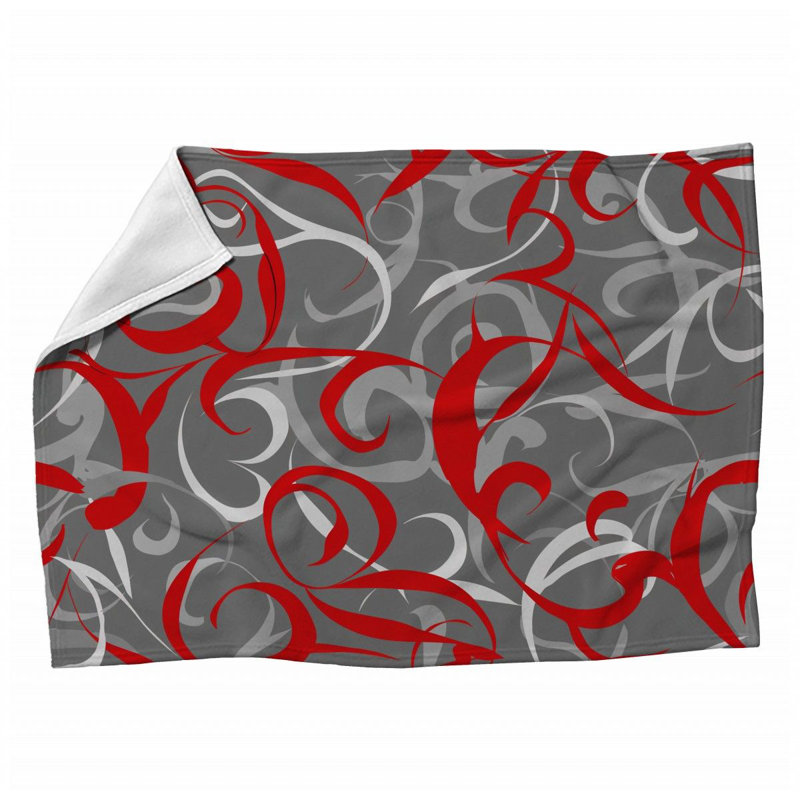 Swirl Art Machine Printed Throw Blanket, Throw