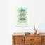 «Three Blue Fish», reproduction d'art contemporain de portrait de plage de poisson-1656006945