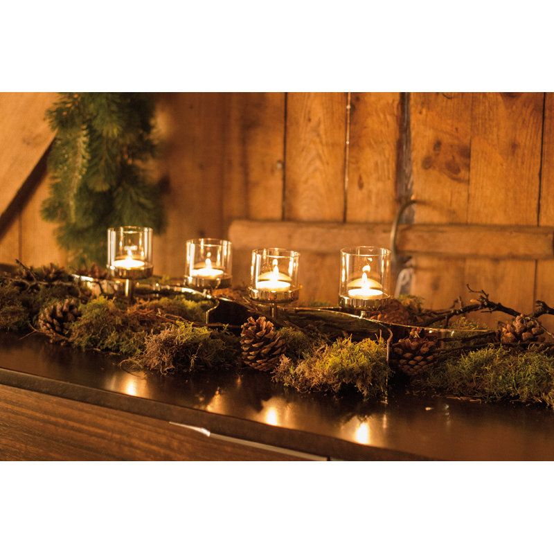 Aluminum Tabletop/middle Piece Candelabra, 11cm H x 10cm W x 58.5cm D