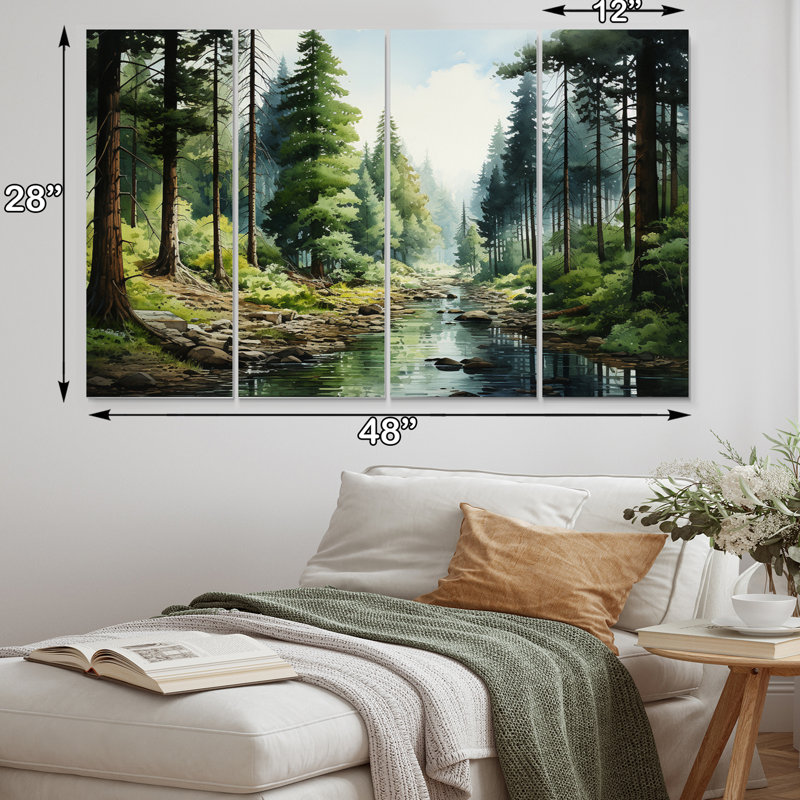 Ensemble de 4 décorations murales Canada Whispering Pines II