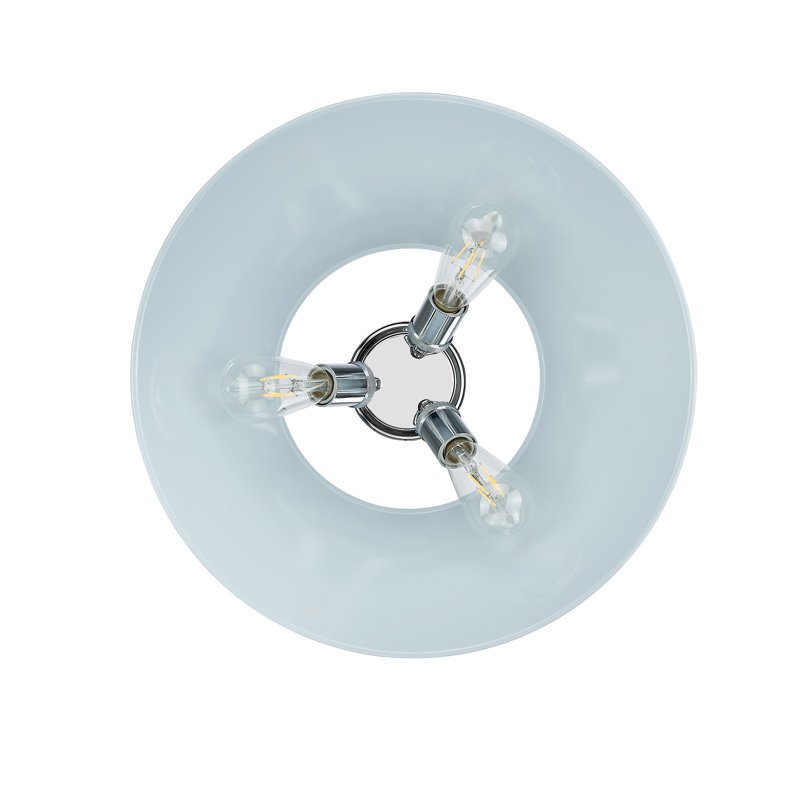 Weatherford Flush Mount, Chrome, Dusky Blue