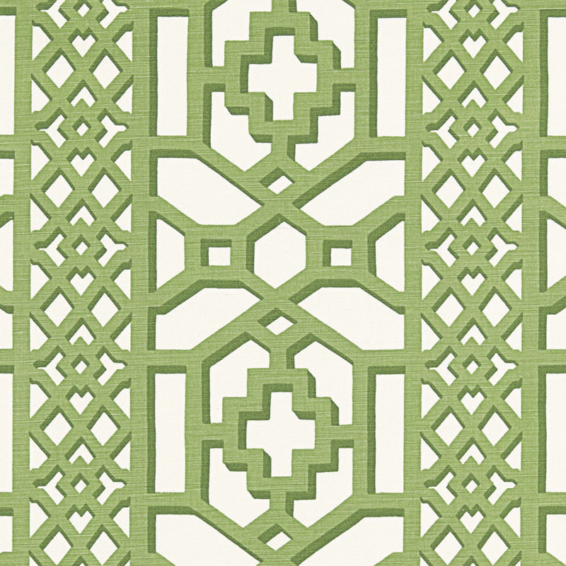 Tissu treillis mat Zanzibar, Jade