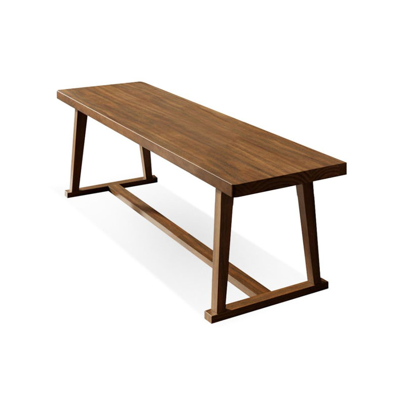 Bureau d'écriture rectangulaire en bois massif noyer, H 29,53 po x l 70,87 po x P 23,62 po