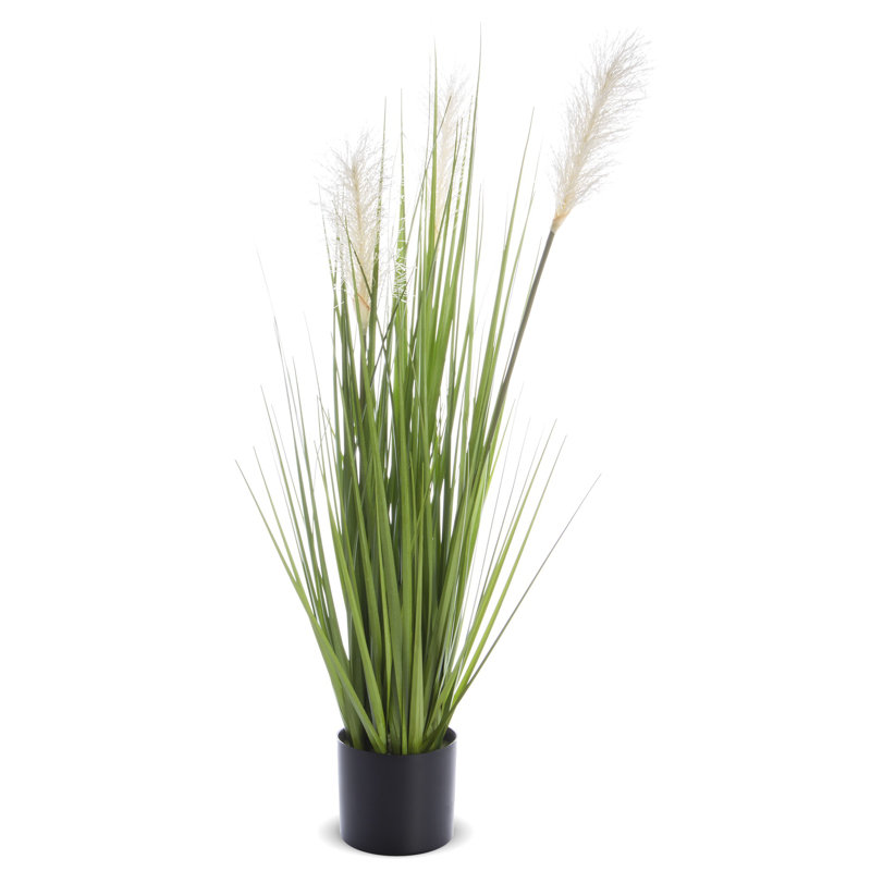 70 cm H Faux Pampas Grass Plant in Earthenware Pot