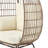 Spezia Modern Freestanding Patio Egg Chair with Polyester Cushions and Metal Frame in Tan and Cream-965278628