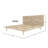 Camiah Acacia Wood Panel Bed, Beige-1825164464