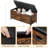 Storage Chest, Wooden Storage Trunk With Metal Frame, Entryway Shoes Bench With Cushio