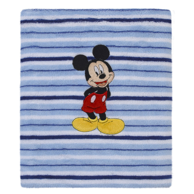 Couverture de polaire à rayures super douce mickey mouse
